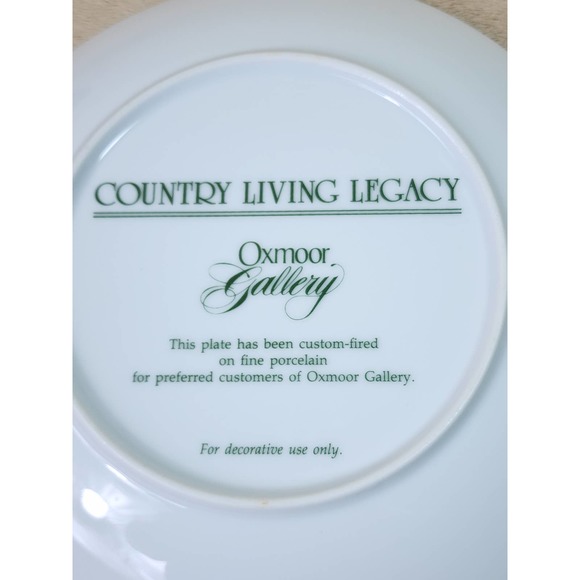 Country Living Legacy Plate Collector Wall Decor Porcelain 8 1/2" Gold Trim Vtg - Picture 11 of 12